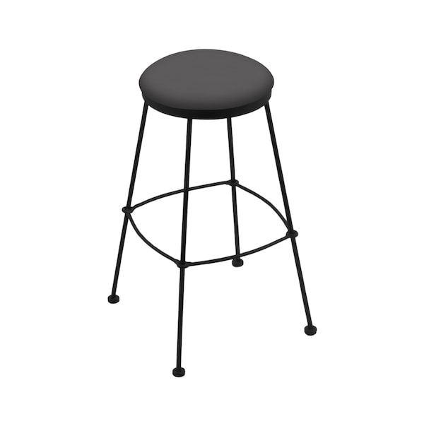 25" Stationary Counter Stool, Black Wrinkle, Canter Storm Seat